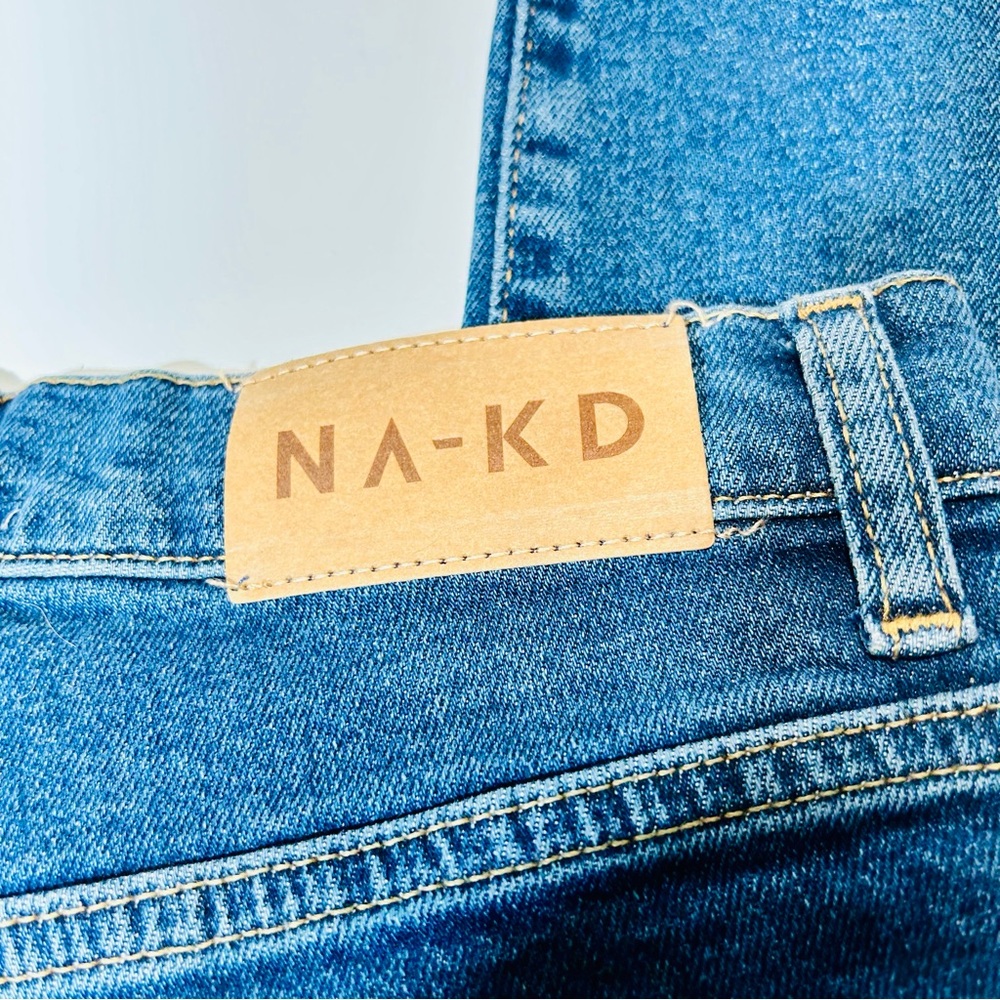 NAKD jeans Straight High Waist jeans button fly stretchy New women size 25 - Picture 13 of 13